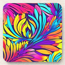 Dessous-de-verre Floral Abstrait vibrant