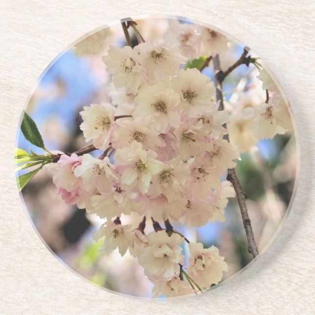 Dessous de verre floral aux fleurs de printemps dé (Devant)