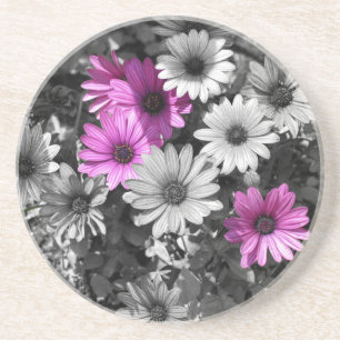 Dessous de verre Floral aux marguerites violettes 