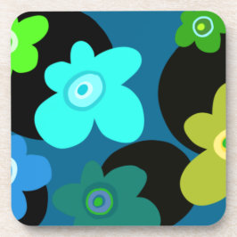 Dessous-de-verre Floral bleu et vert