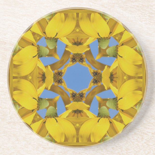 Dessous de verre floral kaléidoscope à confleur ja (Devant)