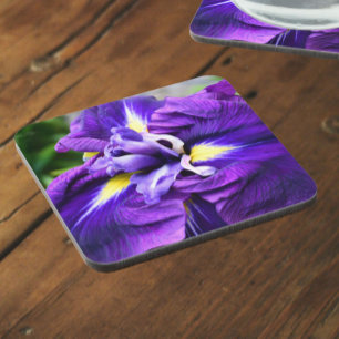 Dessous-de-verre Floral violet japonais Iris