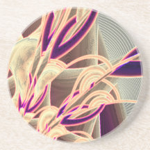 Dessous de verre floraux d'art déco