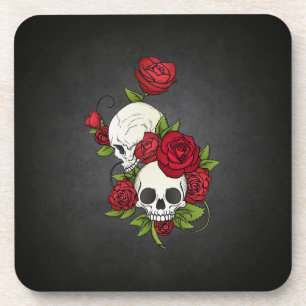 Dessous de verre floraux de Skulls Dia de los