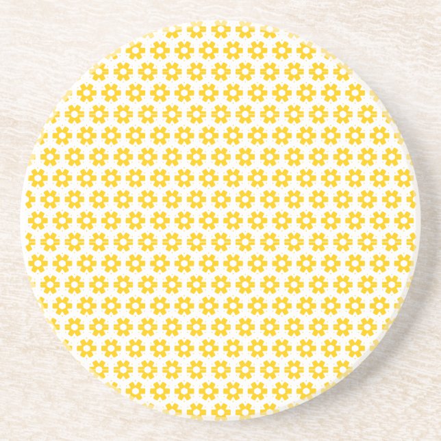 Dessous de verre - Florets Jaunes (Devant)