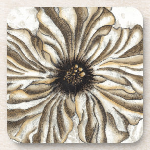 Dessous-de-verre Flowerhead Fresco sur Tan Arrière - plan