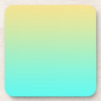 Dessous-de-verre Fond dégradé pastel turquoise jaune