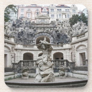Dessous-de-verre Fontaine avec statue de Neptune à Prague