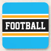 FOOTBALL Athlète Ciel Bleu Jaune Bleu Grandes Noir