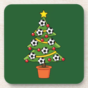 Dessous-de-verre Football Football Arbre de Noël