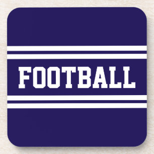 Dessous-de-verre FOOTBALL Gras Bleu Bleu Bleu Bleu Blancs