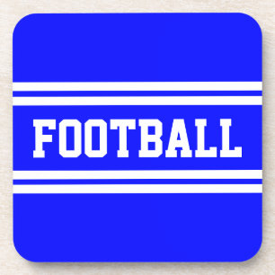 Dessous-de-verre FOOTBALL Gras Bleu Bleu Bleu Bleu Blancs