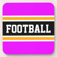 FOOTBALL Gras brillant rose jaune rayures noires