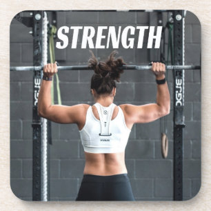 Dessous-de-verre Force Fittness Femmes Muscle Worout Motivationnel