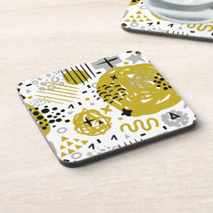 Dessous-de-verre Formes d'art Abstrait coloré moderne