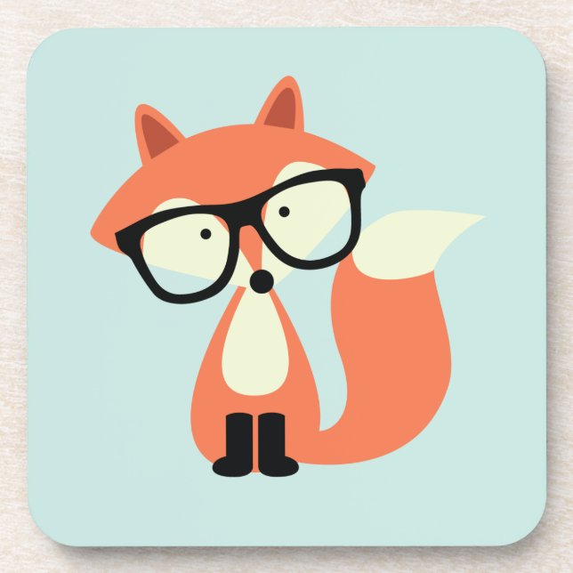 Dessous-de-verre Fox rouge de hippie mignon (Devant)