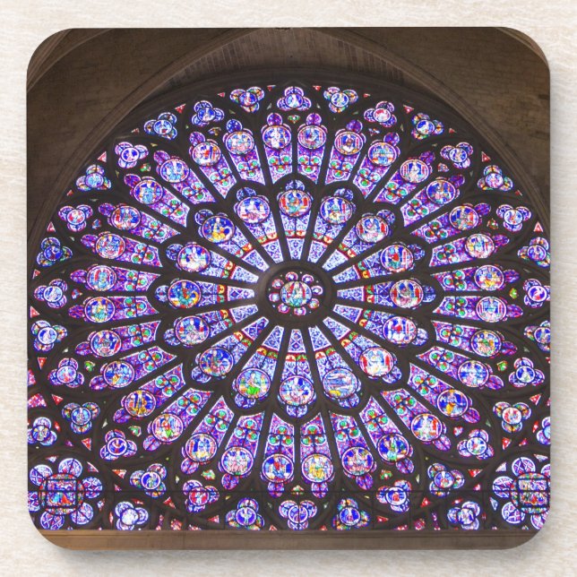 Dessous-de-verre France, Paris. Détail intérieur du vitrail (Devant)