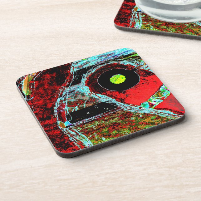 Dessous-de-verre Frequency Serpent – Abstract  Hard Plastic Coaster (Côté gauche)