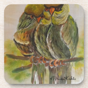 Dessous-de-verre Frida Kahlo a peint des oiseaux