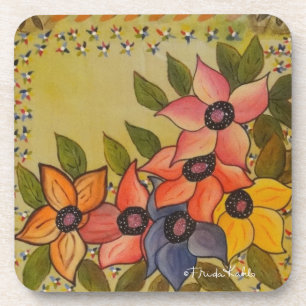 Dessous-de-verre Frida Kahlo Flore Peinte