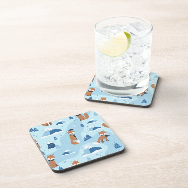 Dessous-de-verre Frosty Winter Foxes (Côté Droit)