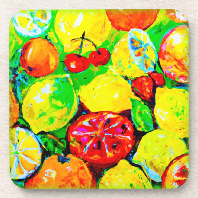 Dessous-de-verre "Fruits d'été" Belle Art. Acheter Maintenant (Devant)