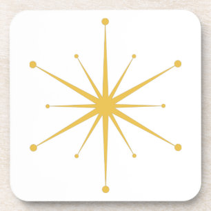 Dessous-de-verre Fun Midsiècle moderne Retro Starburst