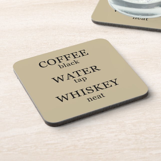 Dessous-de-verre Funny whisky cite les paroles de whisky humour (Côté gauche)