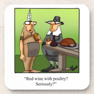 Dessous-de-verre Funny Wine Humor Coaster Set
