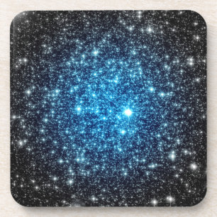 Dessous-de-verre Galaxie bleue et noire