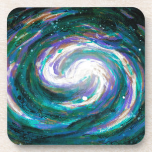 Dessous-de-verre Galaxie d'émeraude et de violet