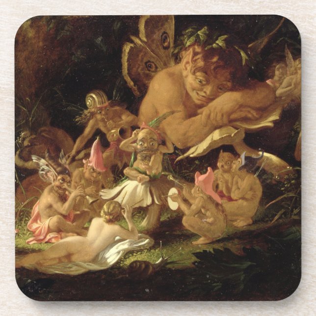 Dessous-de-verre Galet et fées, 'de Dream d'une nuit d'été (Devant)