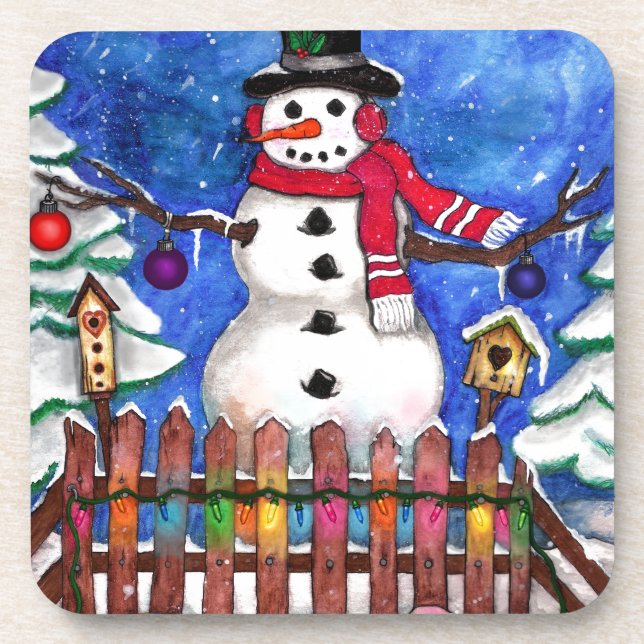 Dessous-de-verre Garden Snowman (Devant)