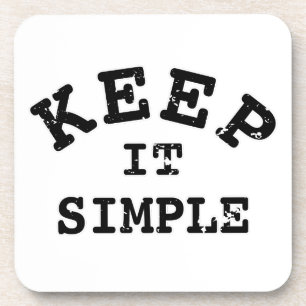 Dessous-de-verre Gardez-la simple typographie