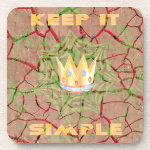 Dessous-de-verre Gardez-le simple : Cracked Earth Royal Clarity Art
