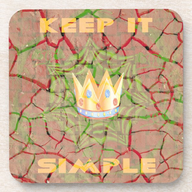 Dessous-de-verre Gardez-le simple : Cracked Earth Royal Clarity Art (Devant)