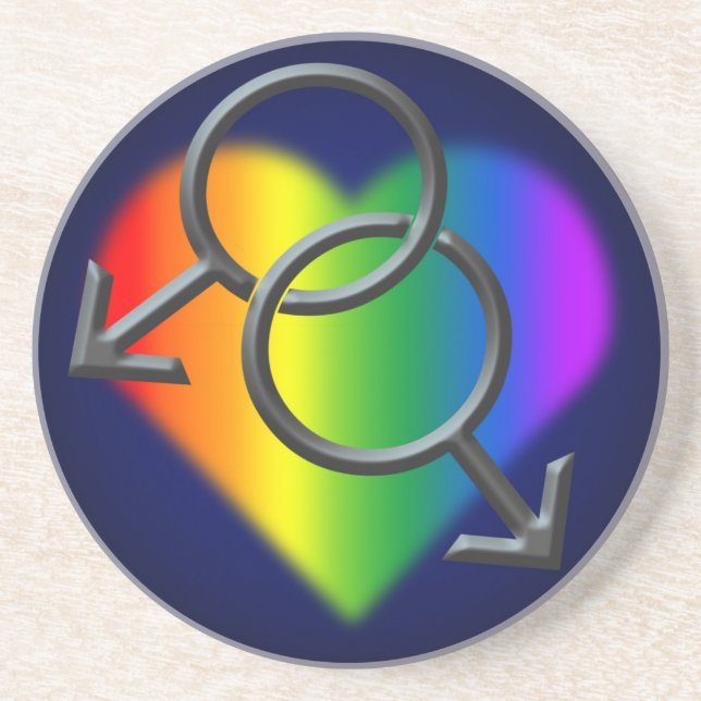 Dessous de verre gay pride Rainbow Love Boire des  (Devant)