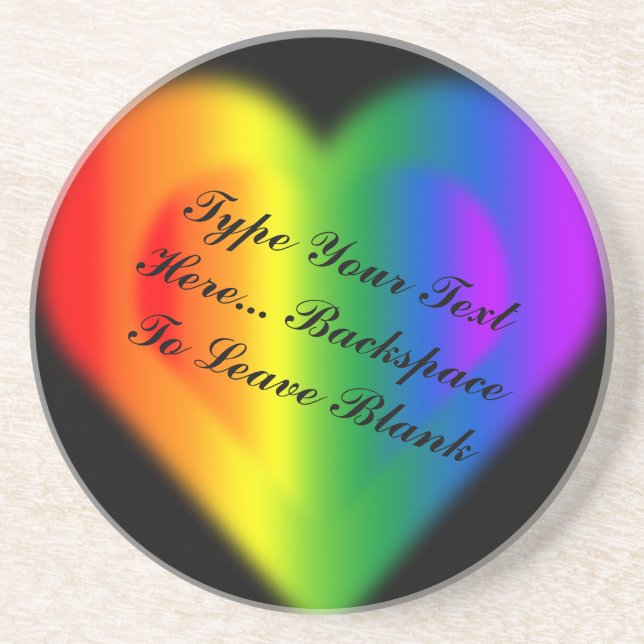 Dessous de verre gay pride Rainbow Love Boire des  (Devant)