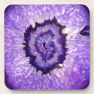 Dessous-de-verre Géode d'agate violet tombé