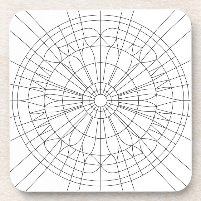 Dessous-de-verre Geometric Mandala Pattern (Devant)