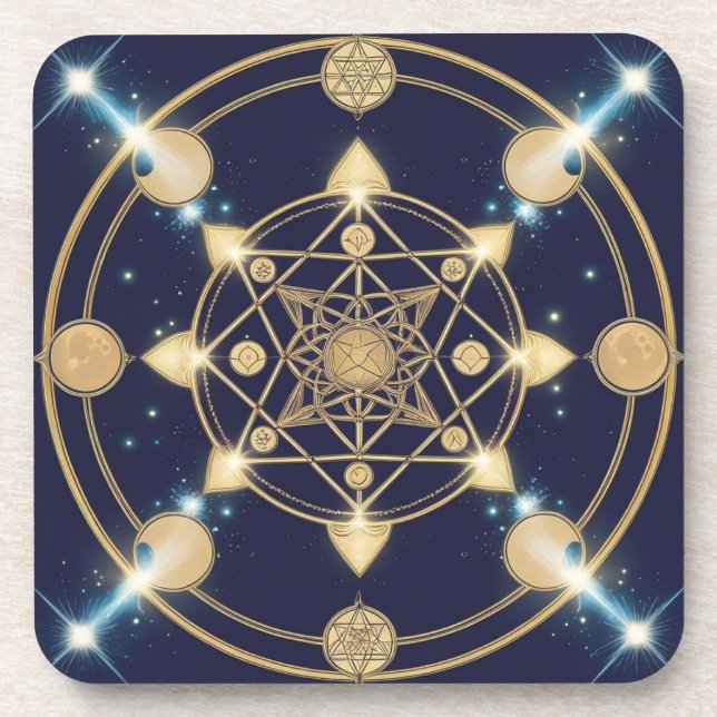 Dessous-de-verre Géométrie étoilée – Le Code de l'Infini (Devant)