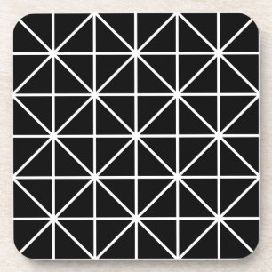 Dessous-de-verre Géométrie Noir Et Blanc