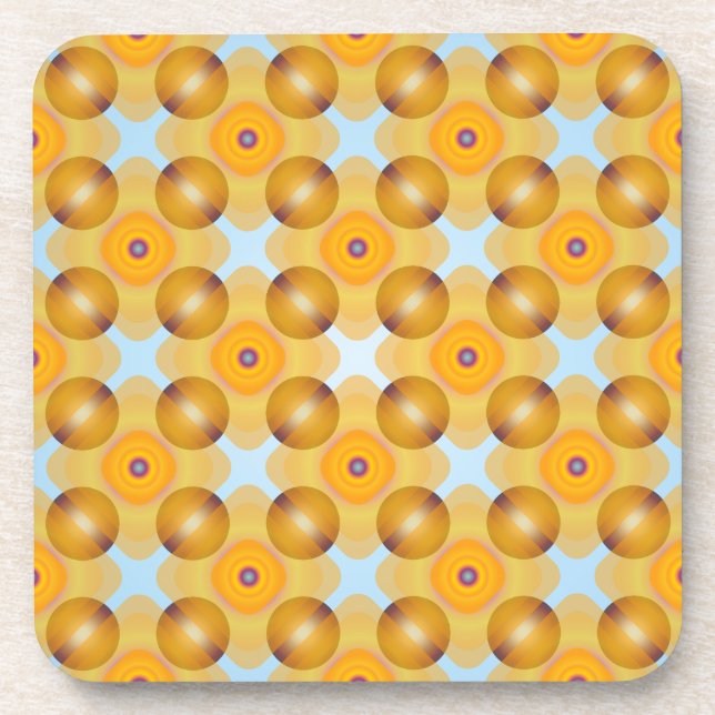 Dessous-de-verre Géométrique jaune inhabituel (Devant)