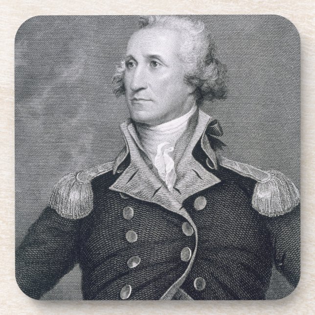Dessous-de-verre George Washington, gravé par brun Durand de (Devant)