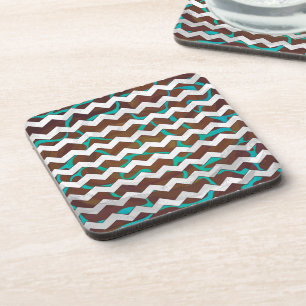 Dessous-de-verre Giraffe Impression Brown et Turquoise