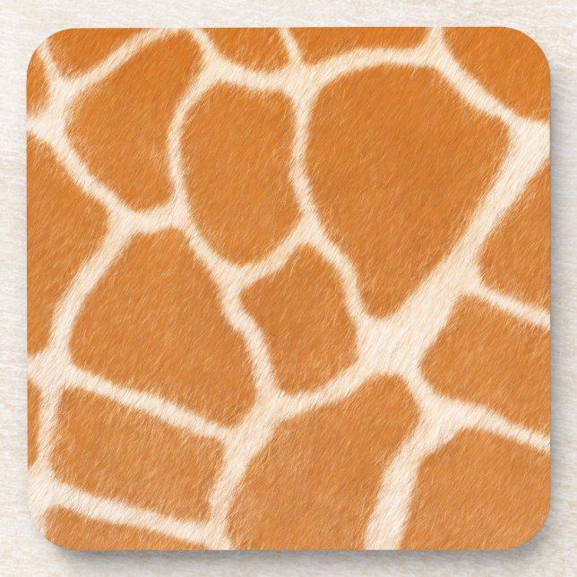 Dessous-de-verre Giraffe Spots Exotique Fourrure Poster de animal r (Devant)