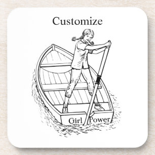 Dessous-de-verre Girl Power Sculling Boat Thunder_Cove