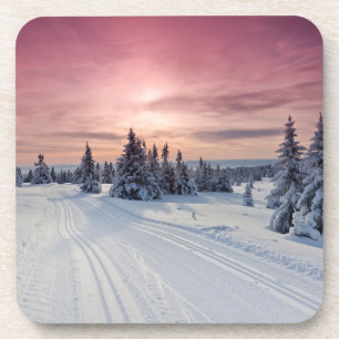 Dessous-de-verre Glace et neige   Lillehammer, Norvège