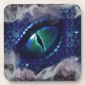 Dessous-de-verre Glam Enk Gothique Bleu Dragon Médiéval