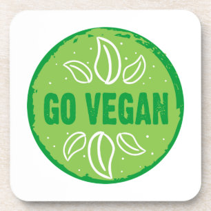 Dessous-de-verre Go Vegan, végétalien, végétarien,